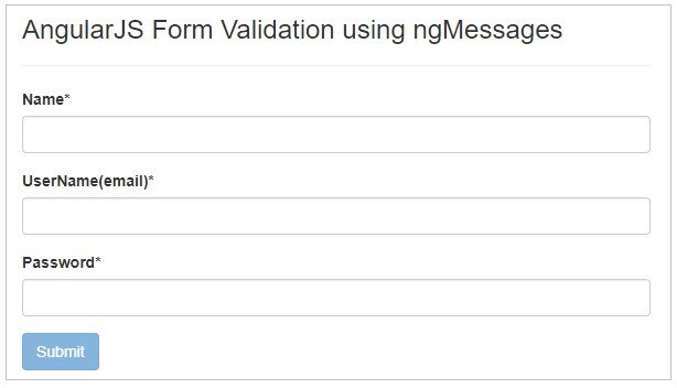 Form Validation in AngularJS with ngMessages - Krazytech